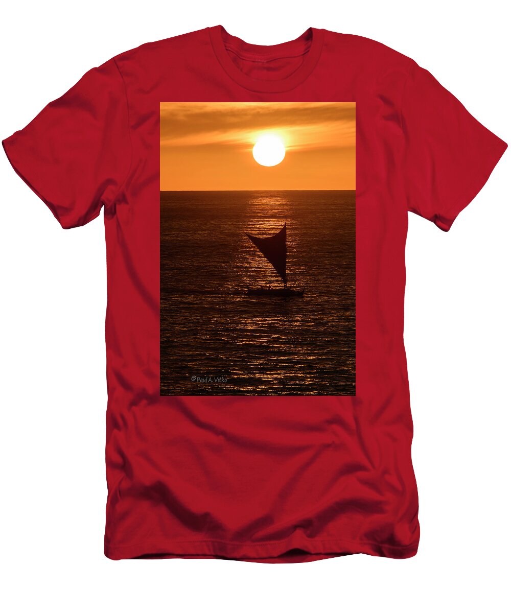 Colors T-Shirt featuring the photograph Big Island Sunset by Paul Vitko