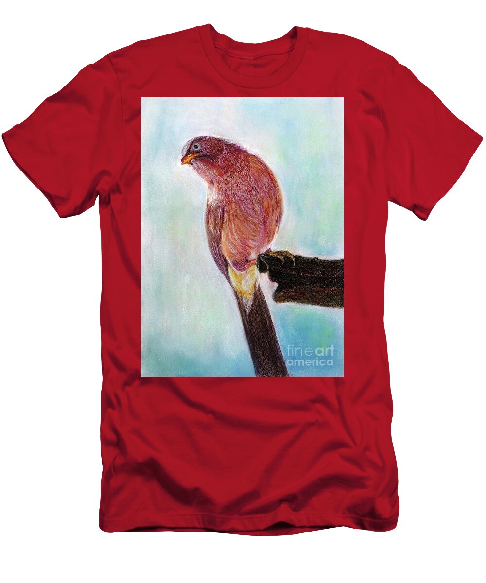 Bird T-Shirt featuring the painting Bird by Jasna Dragun