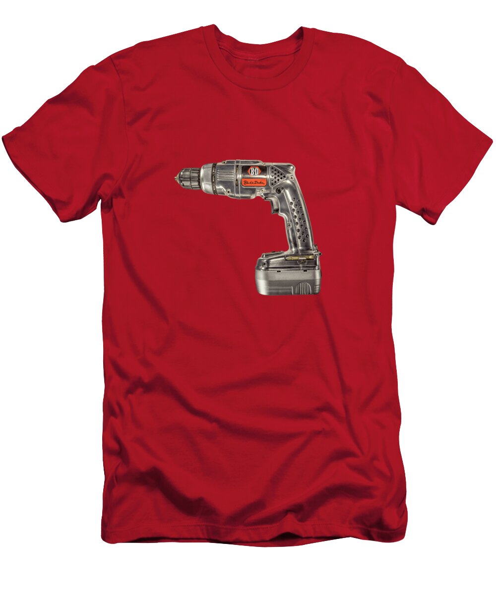 Antique T-Shirt featuring the photograph Black n Decker Retro Drill Motor by YoPedro