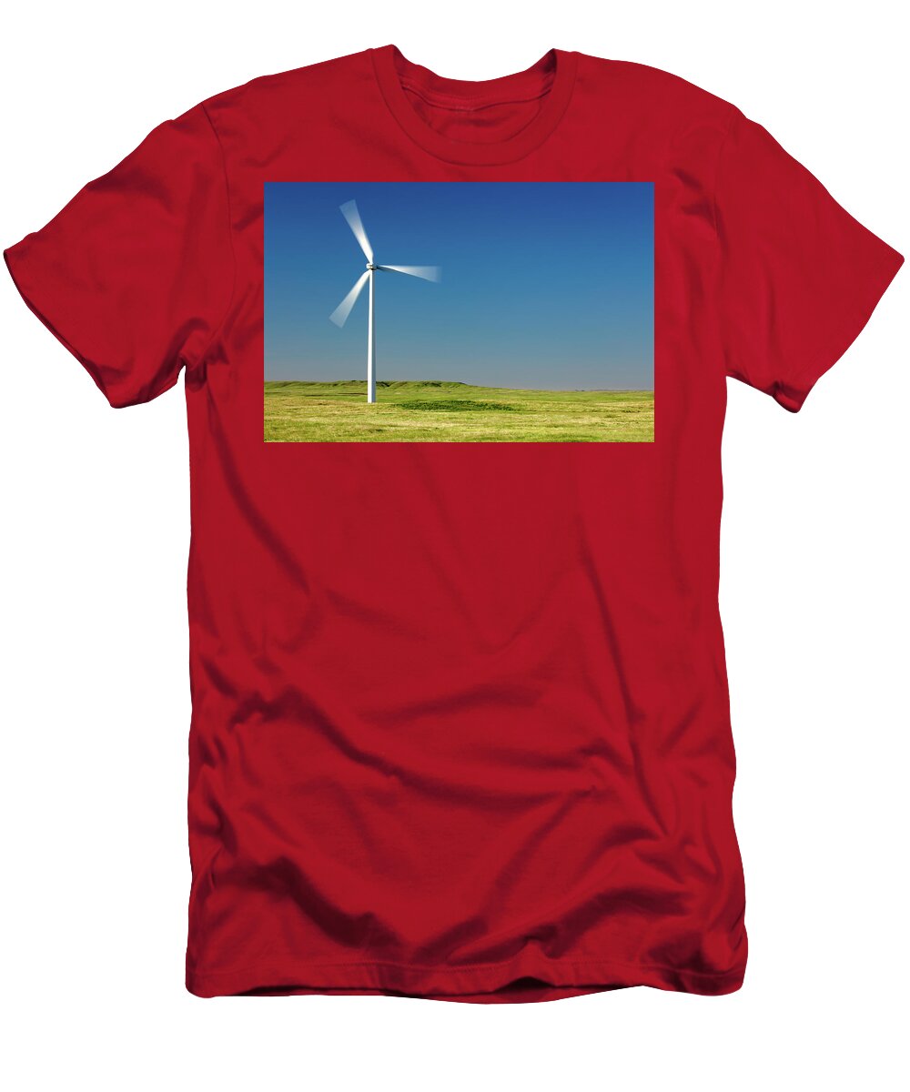 Montana-dakota Utilities T-Shirt featuring the photograph Blades in the Sky by Todd Klassy