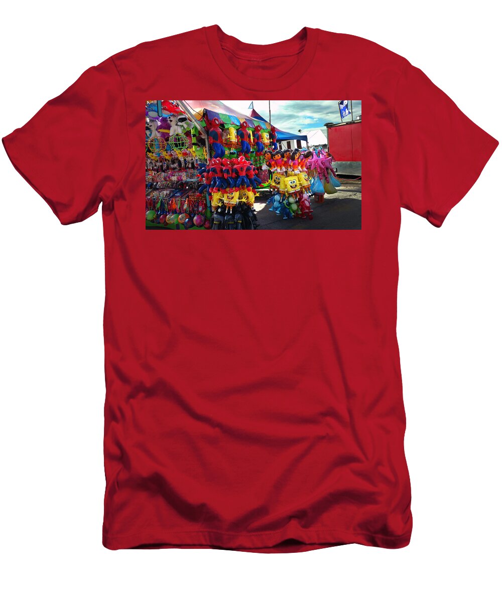Mighty Sight Studio State Fair Photo Art Abstract Carnival T-Shirt featuring the photograph Blowed Up by Steve Sperry