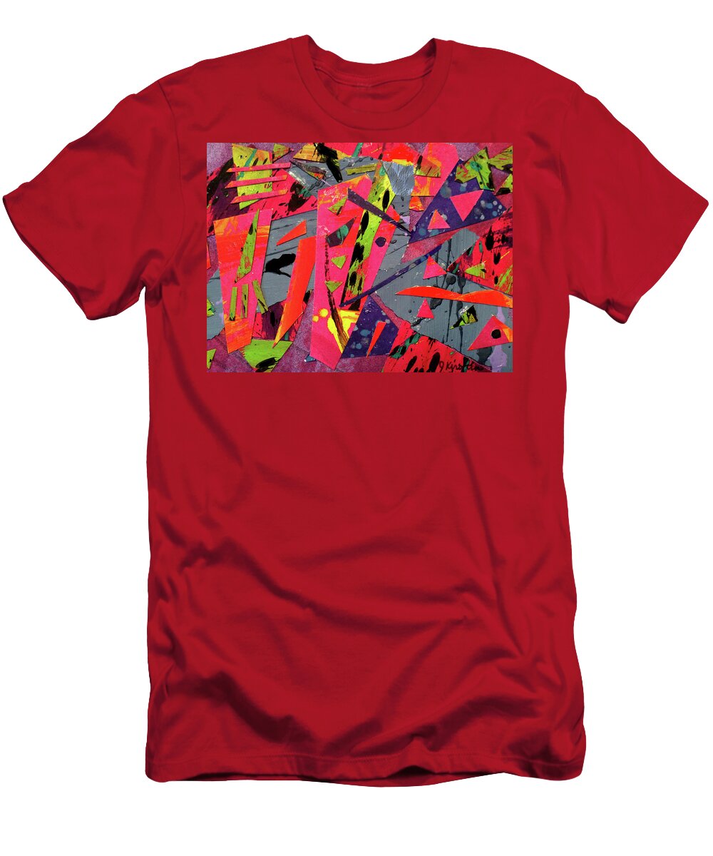 Bright Colors T-Shirt featuring the painting Brilliance on A Grey Day by Janis Kirstein