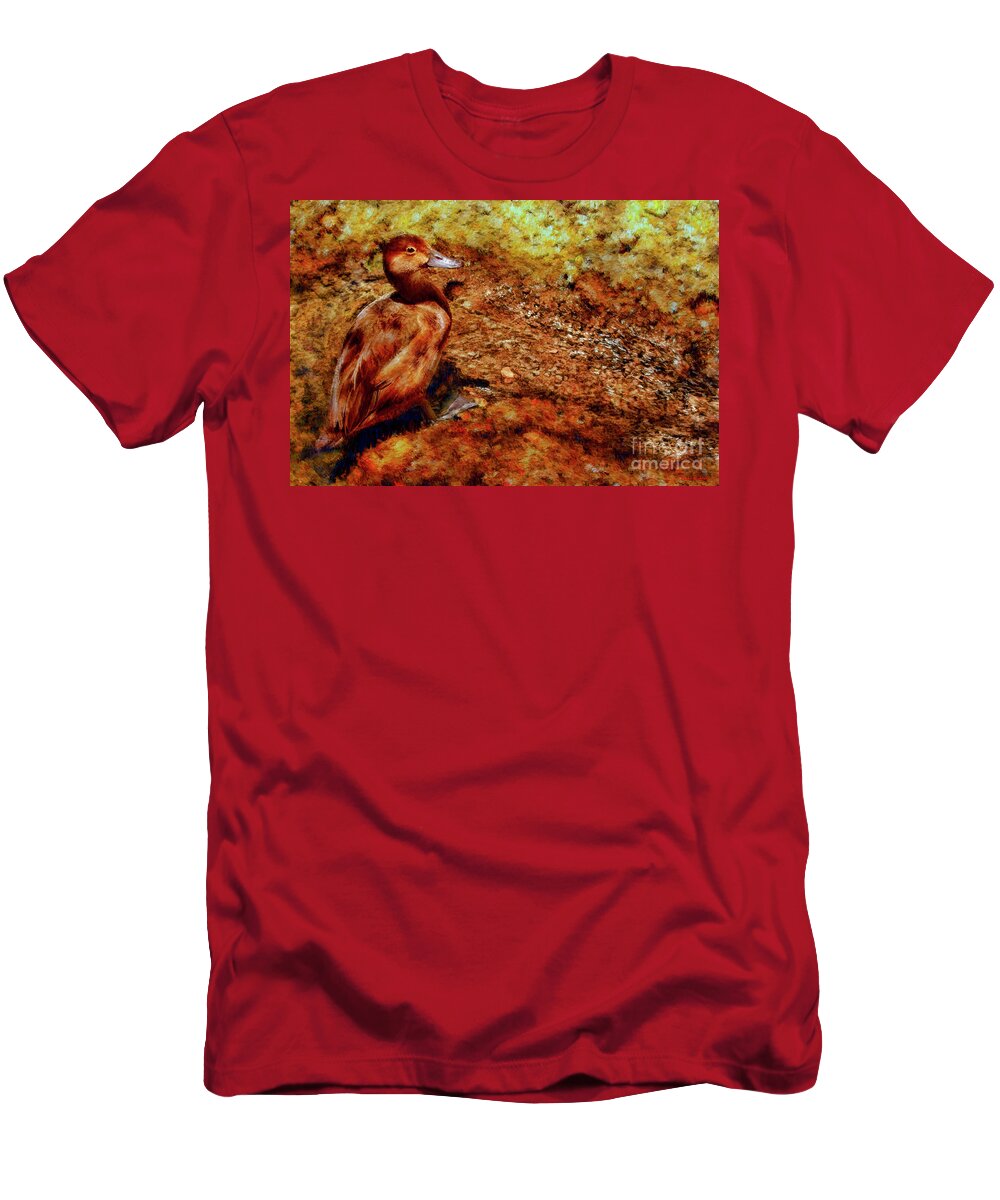 Duck T-Shirt featuring the photograph Brown Duck by Blake Richards