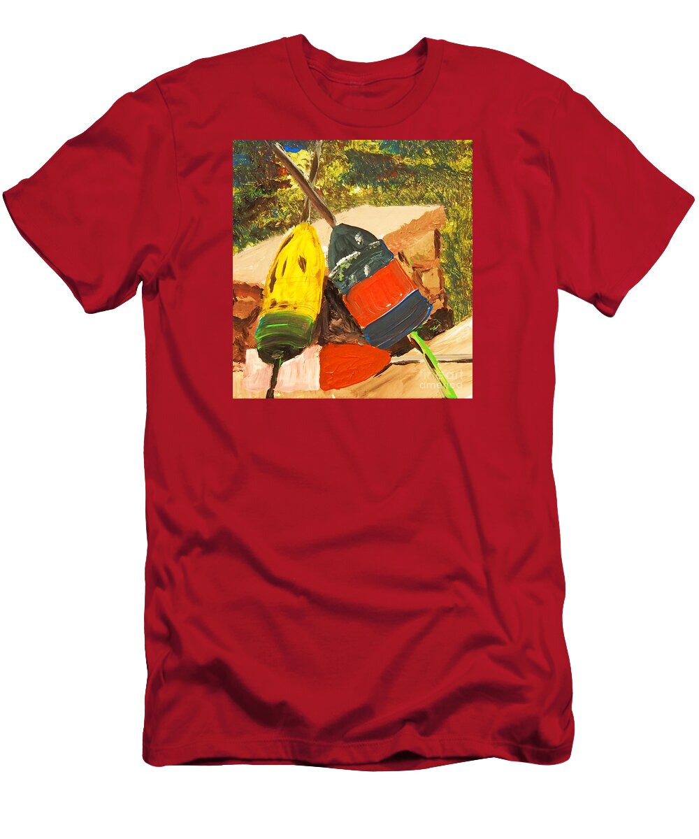 #upcycle T-Shirt featuring the painting Buoys by Francois Lamothe