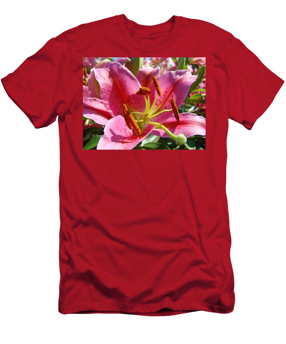 Lilies T-Shirt featuring the photograph Calla Lily art prints Pink Lilies Flowers Baslee Troutman by Patti Baslee