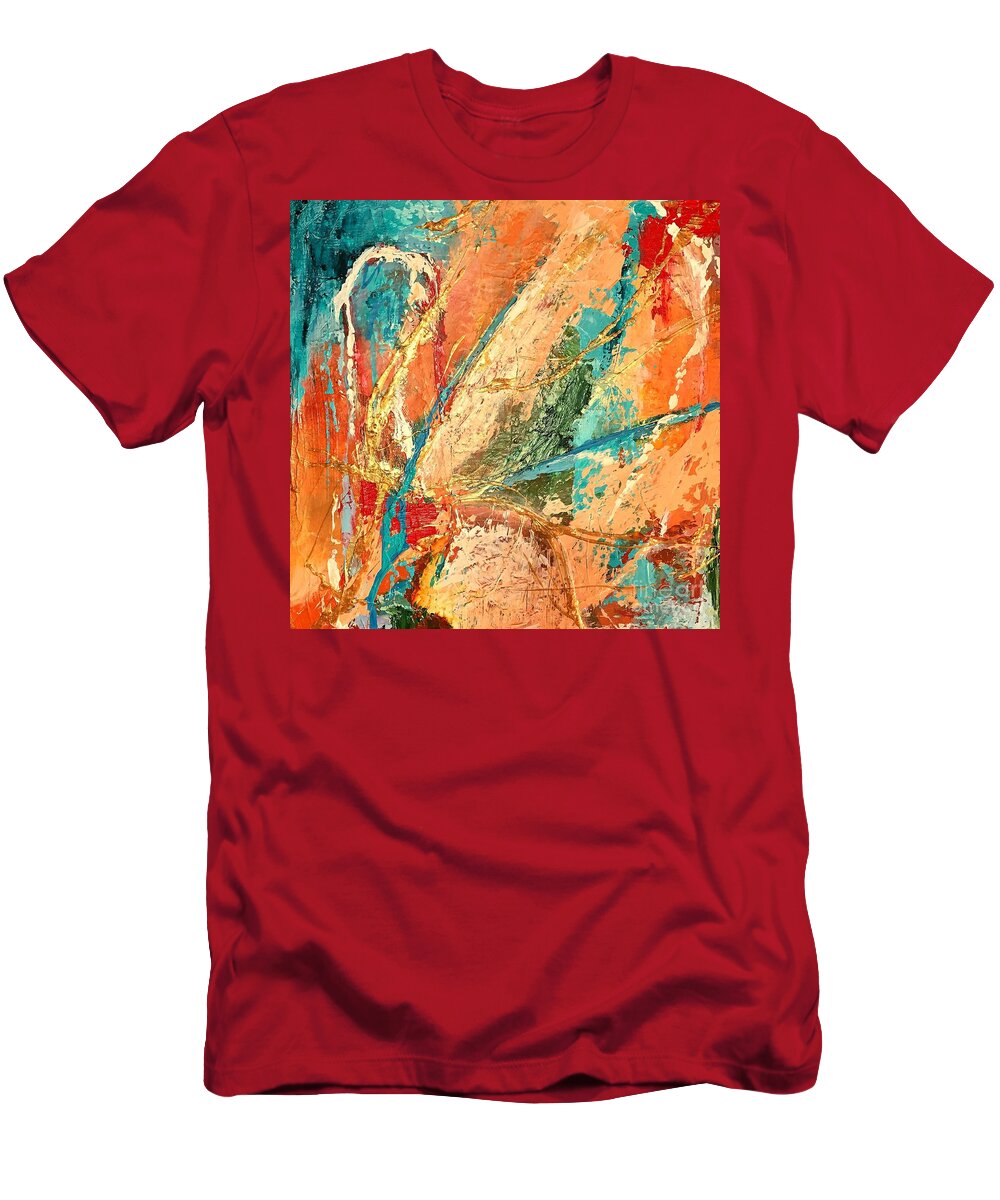 Abstract T-Shirt featuring the painting Celestial Choir no 2 by Mary Mirabal