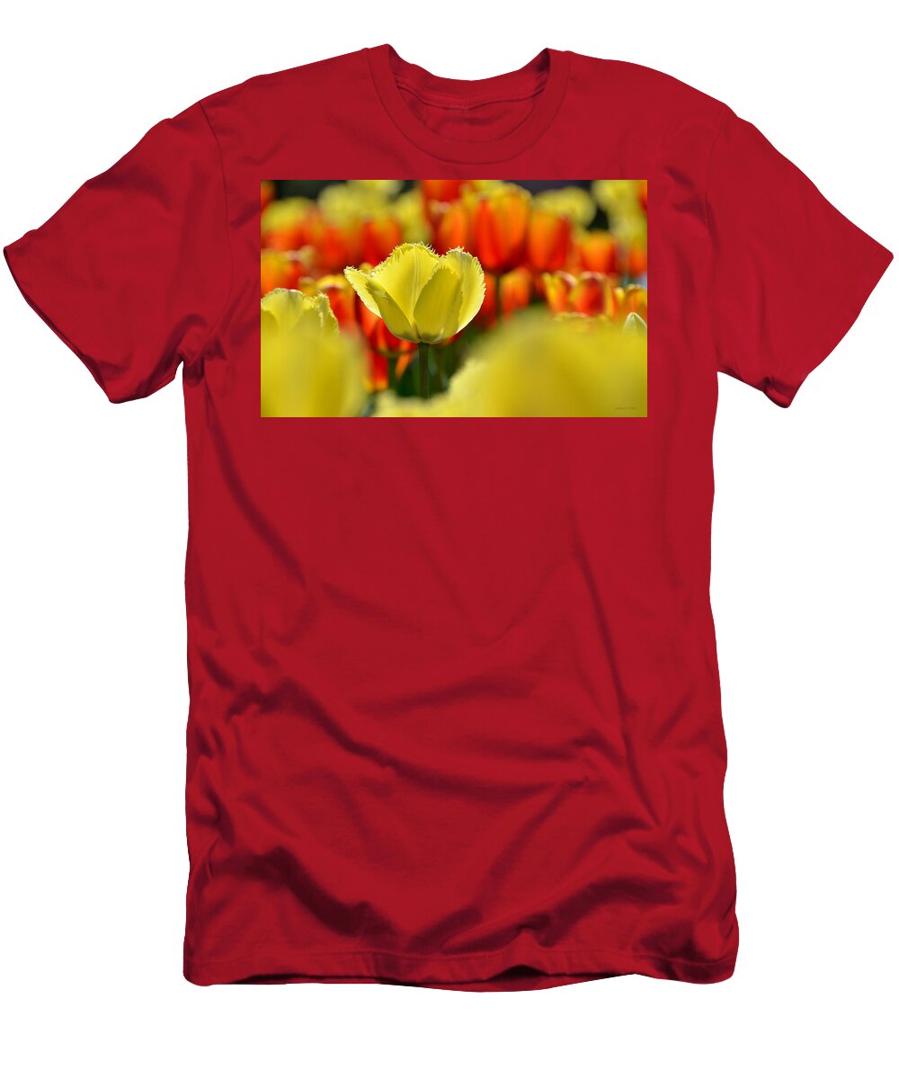 Tulips T-Shirt featuring the photograph Center of Attention by Andrea Platt