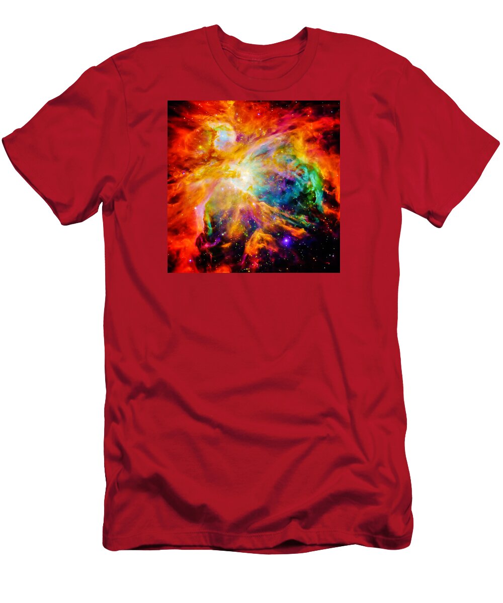 Spitzer Space Telescope T-Shirt featuring the photograph Chaos in Orion by Britten Adams