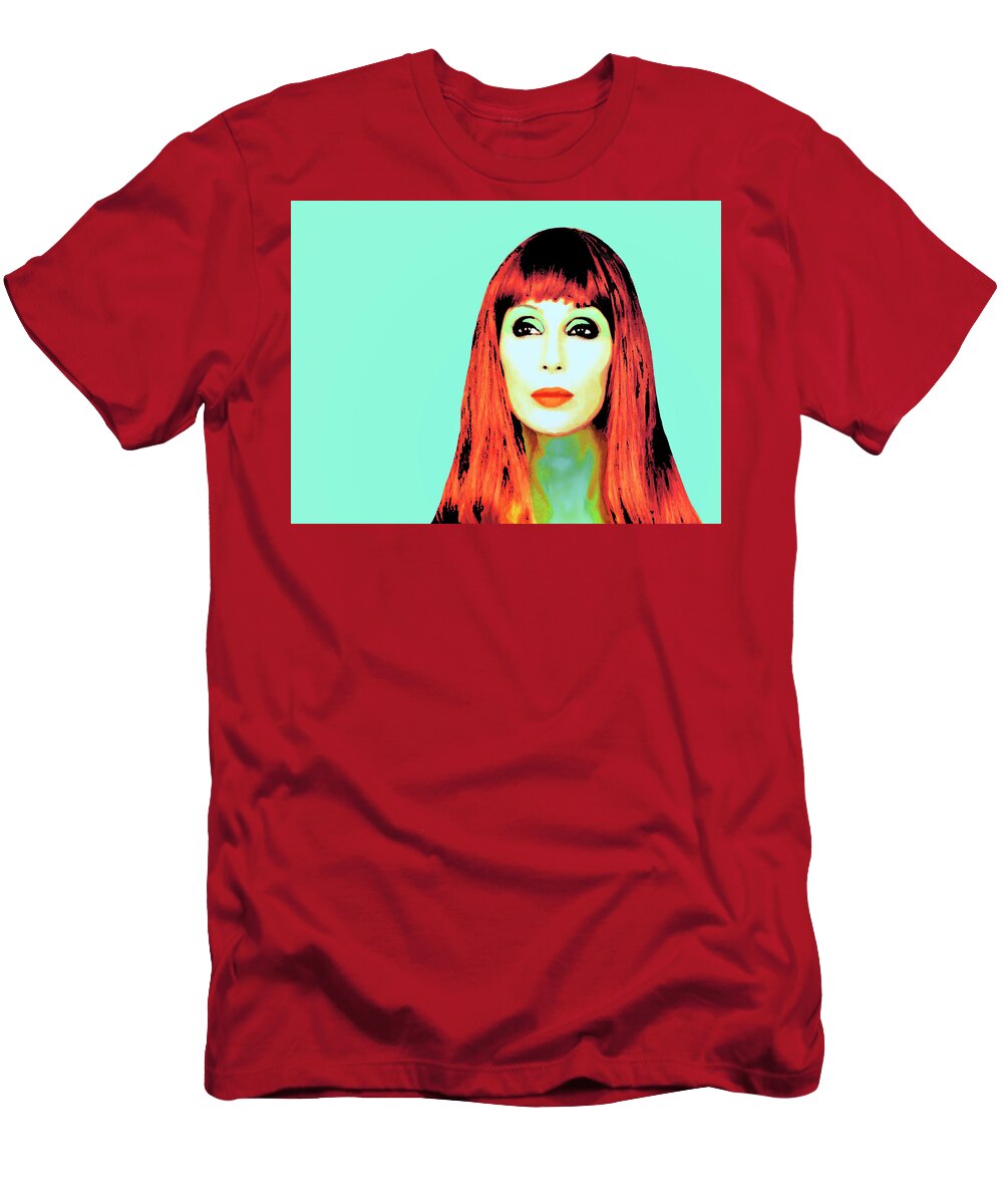 Cher T-Shirt featuring the photograph Cher by Dominic Piperata