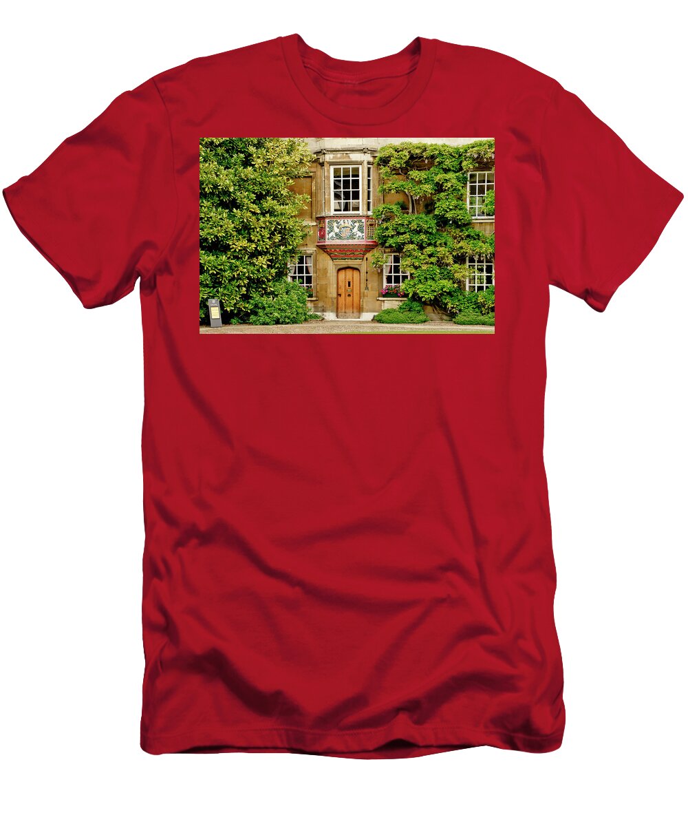 Cambridge T-Shirt featuring the photograph Christ's College court. Cambridge. by Elena Perelman