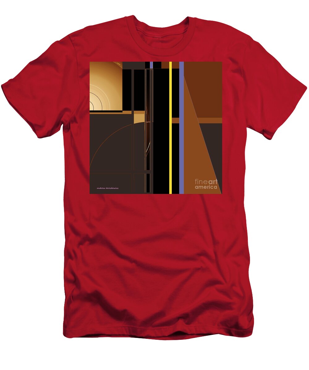 City T-Shirt featuring the digital art City Lights 3 by Andrew Drozdowicz