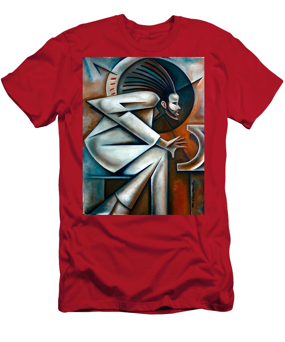 Victor Gould T-Shirt featuring the painting Clockwork by Martel Chapman