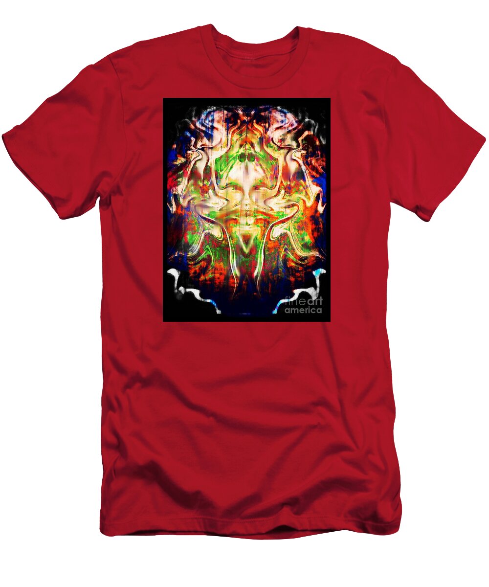 Faces T-Shirt featuring the digital art Clover Spell by Rindi Rehs