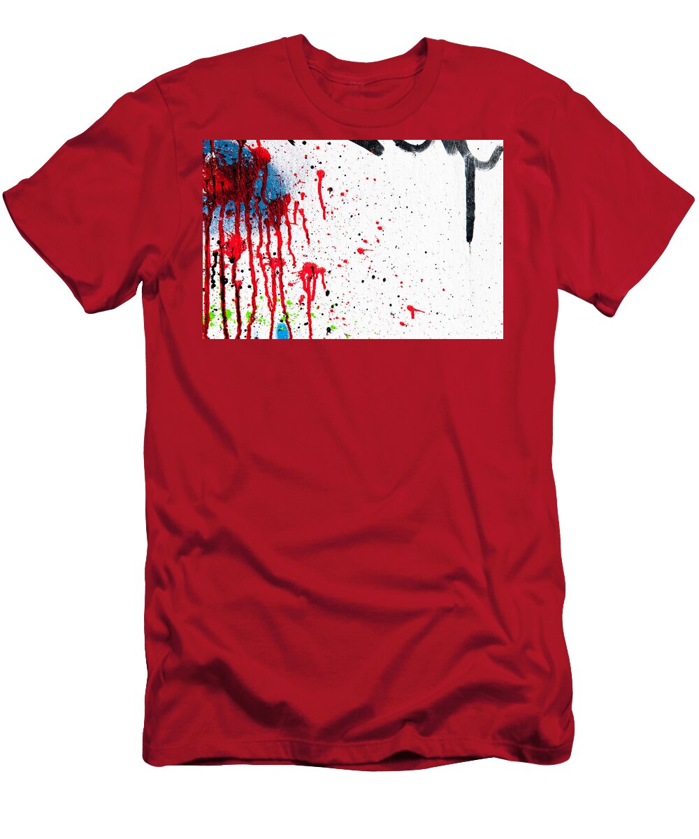 Abstract T-Shirt featuring the photograph Colored wall textured background by Michalakis Ppalis