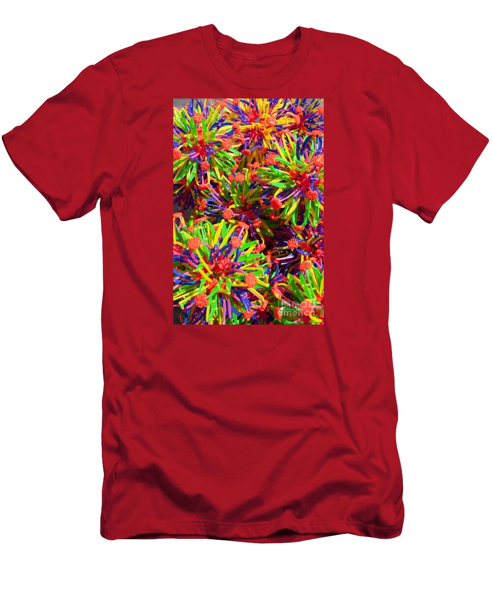 Colorful T-Shirt featuring the photograph Colorful ball toys by Anthony Totah