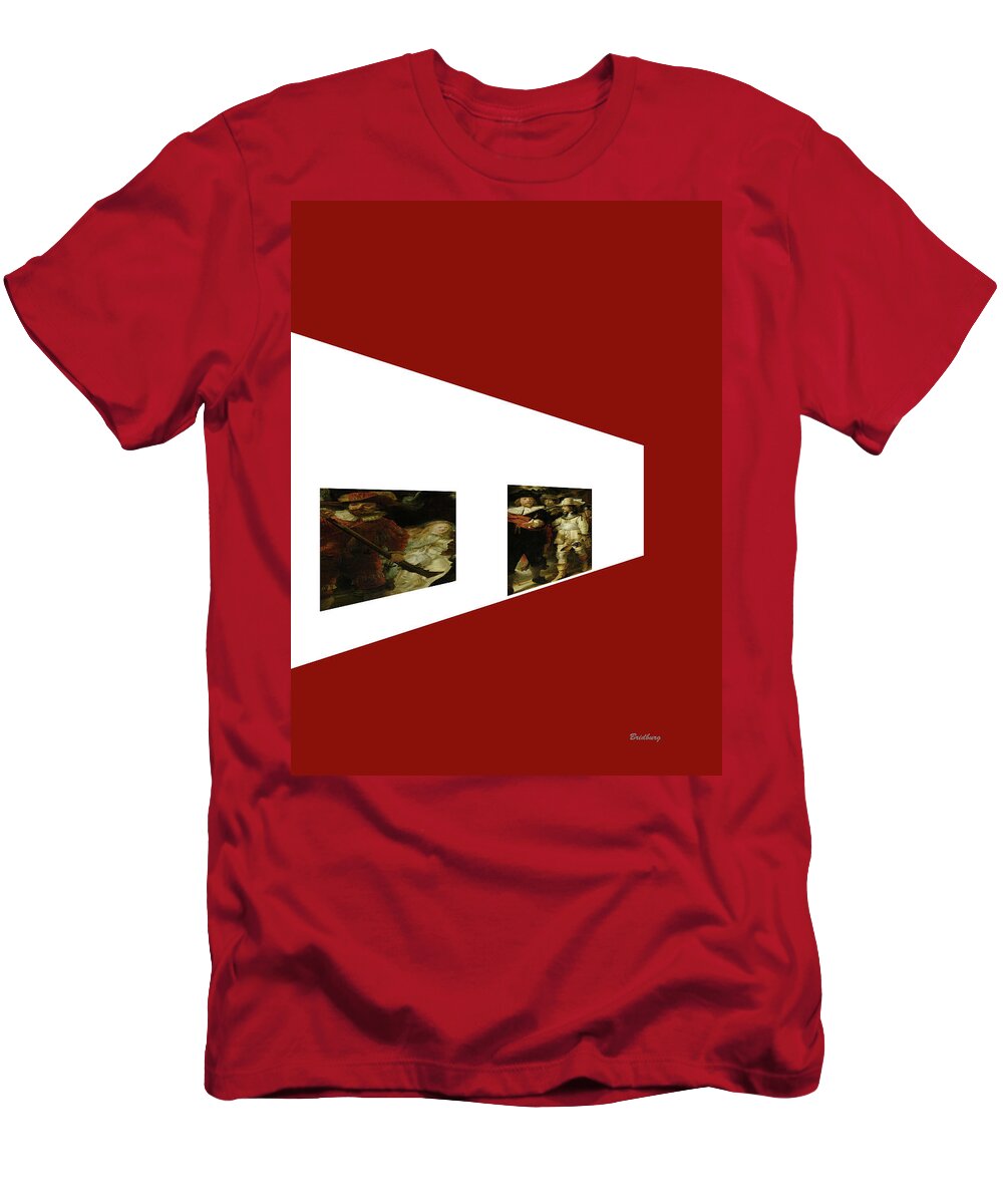Postmodernism T-Shirt featuring the digital art Comrades by David Bridburg