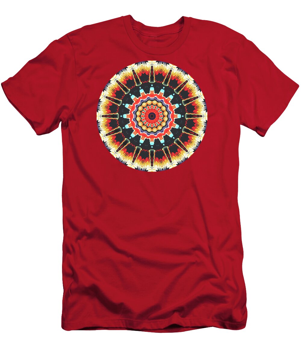Motif T-Shirt featuring the digital art Concentric Balance of Colors by Phil Perkins