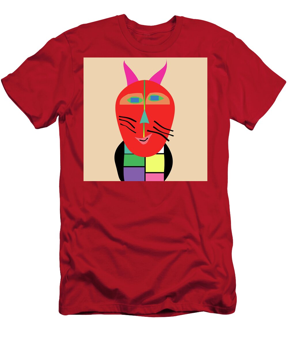 Geometry T-Shirt featuring the digital art Cool Cat by Bill Owen