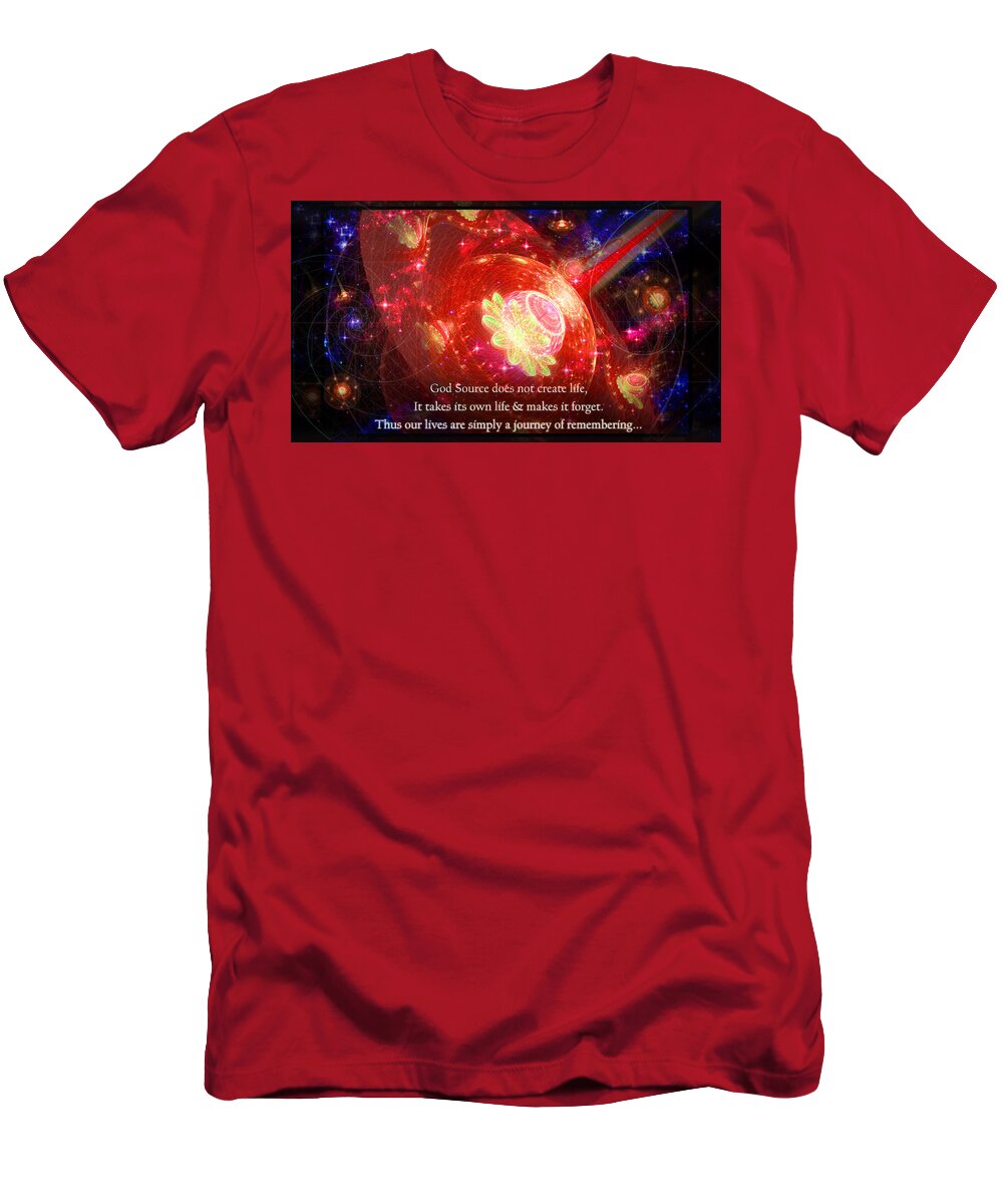 Corporate T-Shirt featuring the mixed media Cosmic Inspiration God Source 2 by Shawn Dall