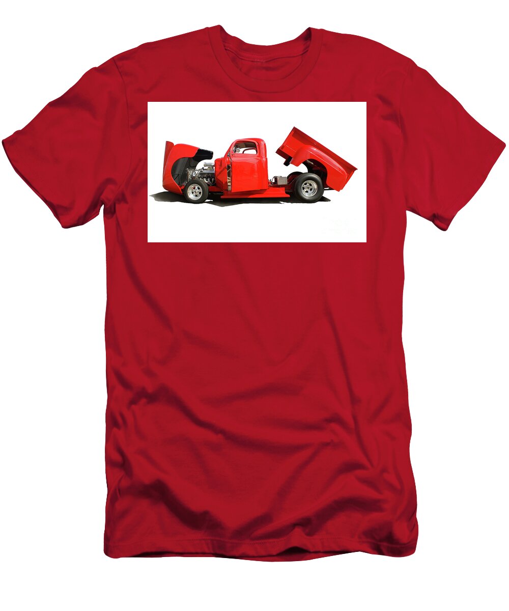 Costume T-Shirt featuring the photograph Costume Red Truck by Anthony Totah