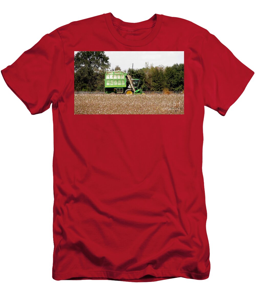 Truck T-Shirt featuring the photograph Cotton Picker by Donna Brown