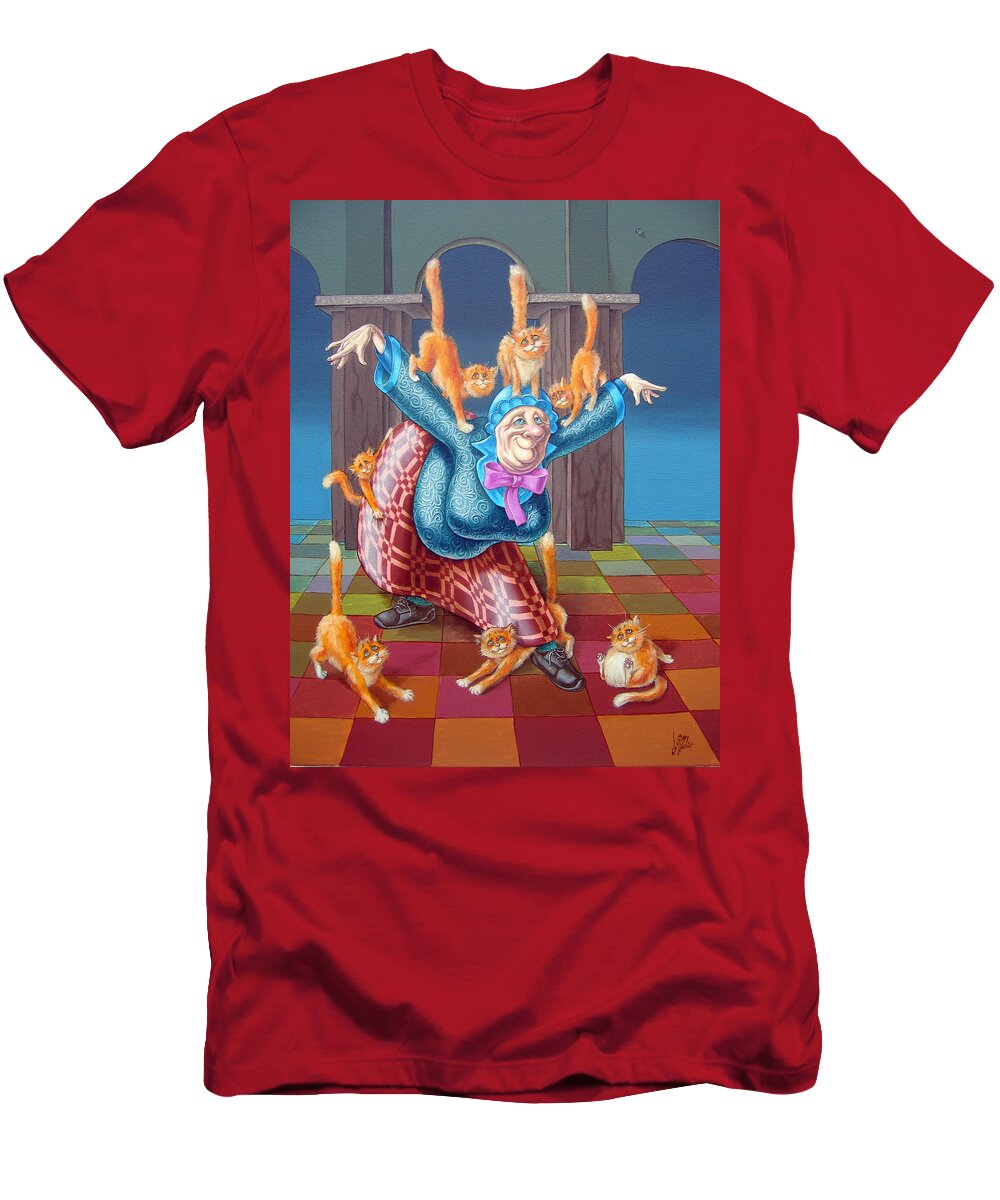 Reverence T-Shirt featuring the painting Curtsy by Victor Molev