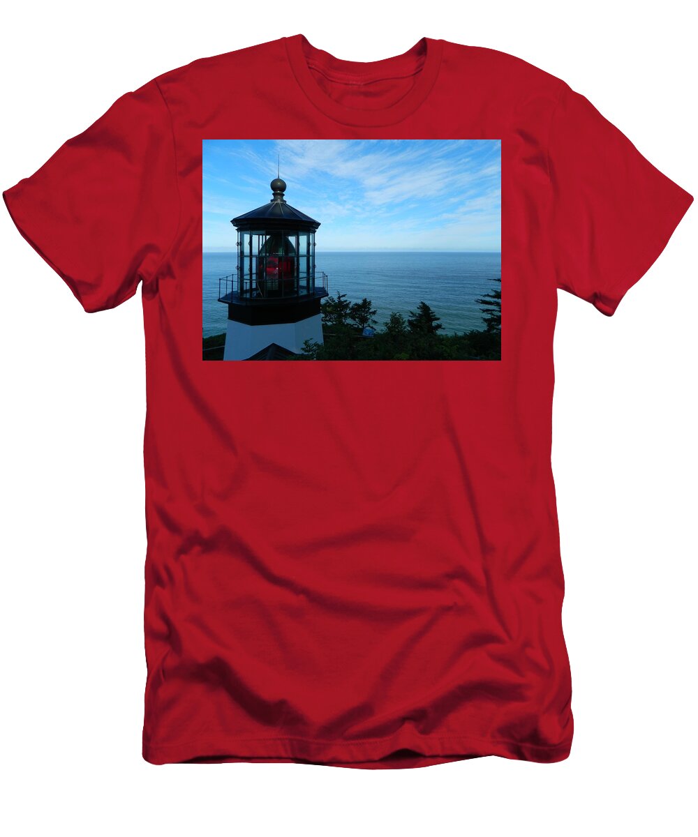 Oregon T-Shirt featuring the photograph Darkened Lighthouse by Gallery Of Hope 