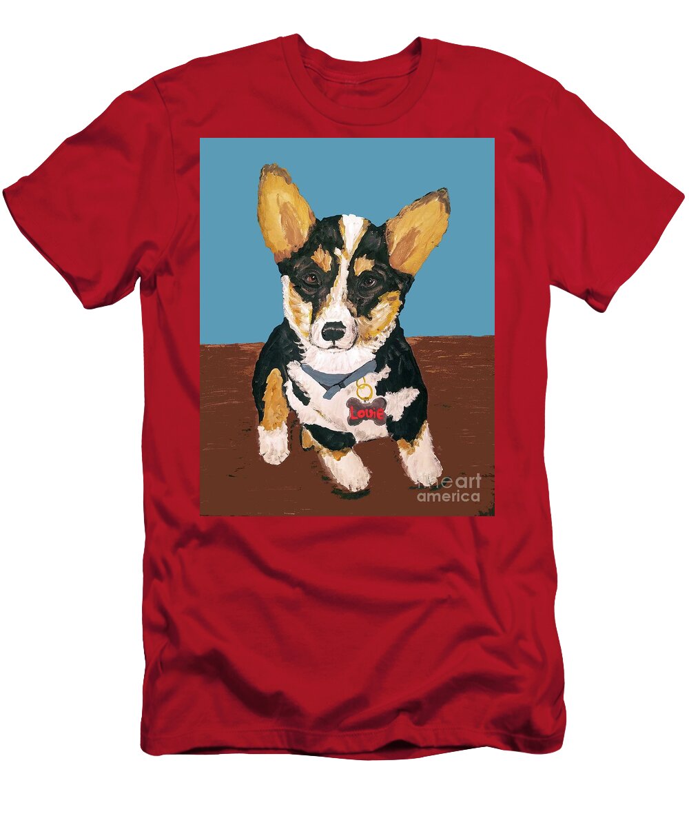 Dog T-Shirt featuring the painting Date With Paint Sept 18 8 by Ania M Milo