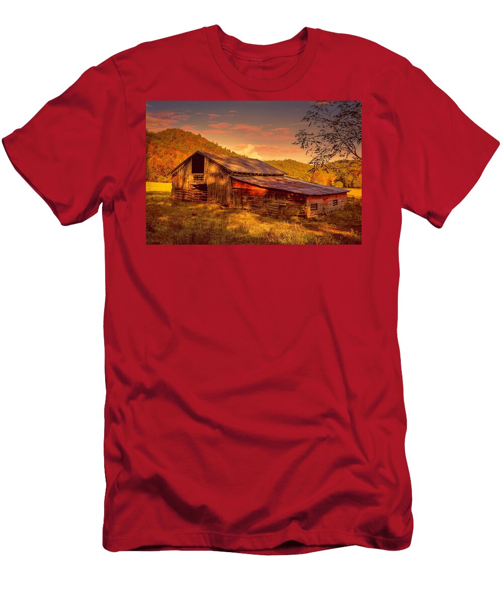 Smoky Mountains T-Shirt featuring the photograph Day Is Done by Lorraine Baum