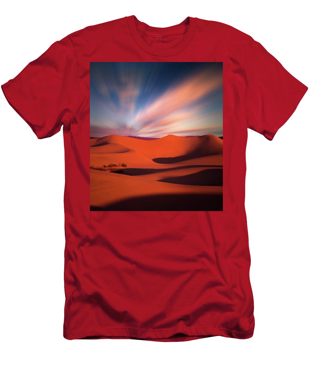 Death Valley T-Shirt featuring the photograph Death Valley Sand dunes in twilight by William Lee