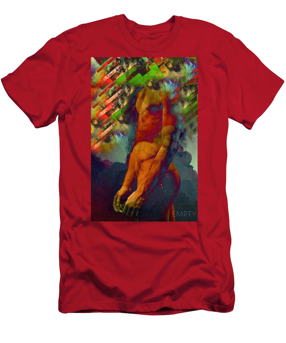  Asian T-Shirt featuring the digital art Despondent by Ryan Fitzgerald Releford