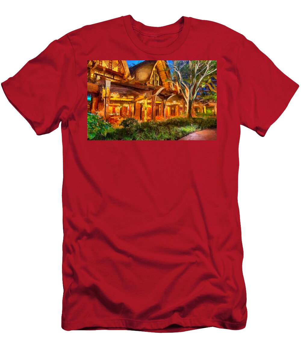 Disney Aulani Resort T-Shirt featuring the digital art Disney Aulani Resort Spa Hawaii by Caito Junqueira
