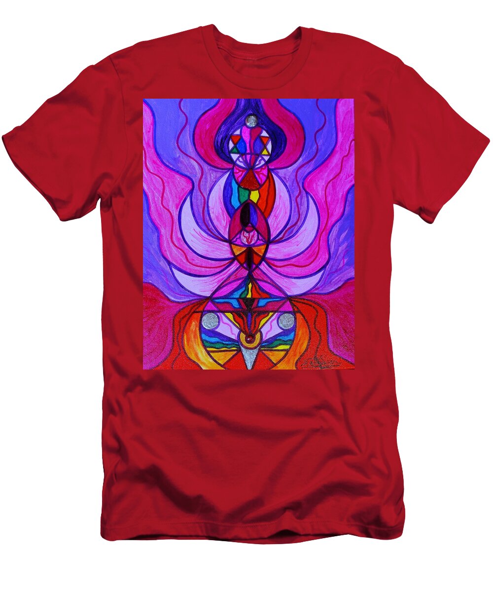 Divine Feminine T-Shirt featuring the painting Divine Feminine Activation by Teal Eye Print Store