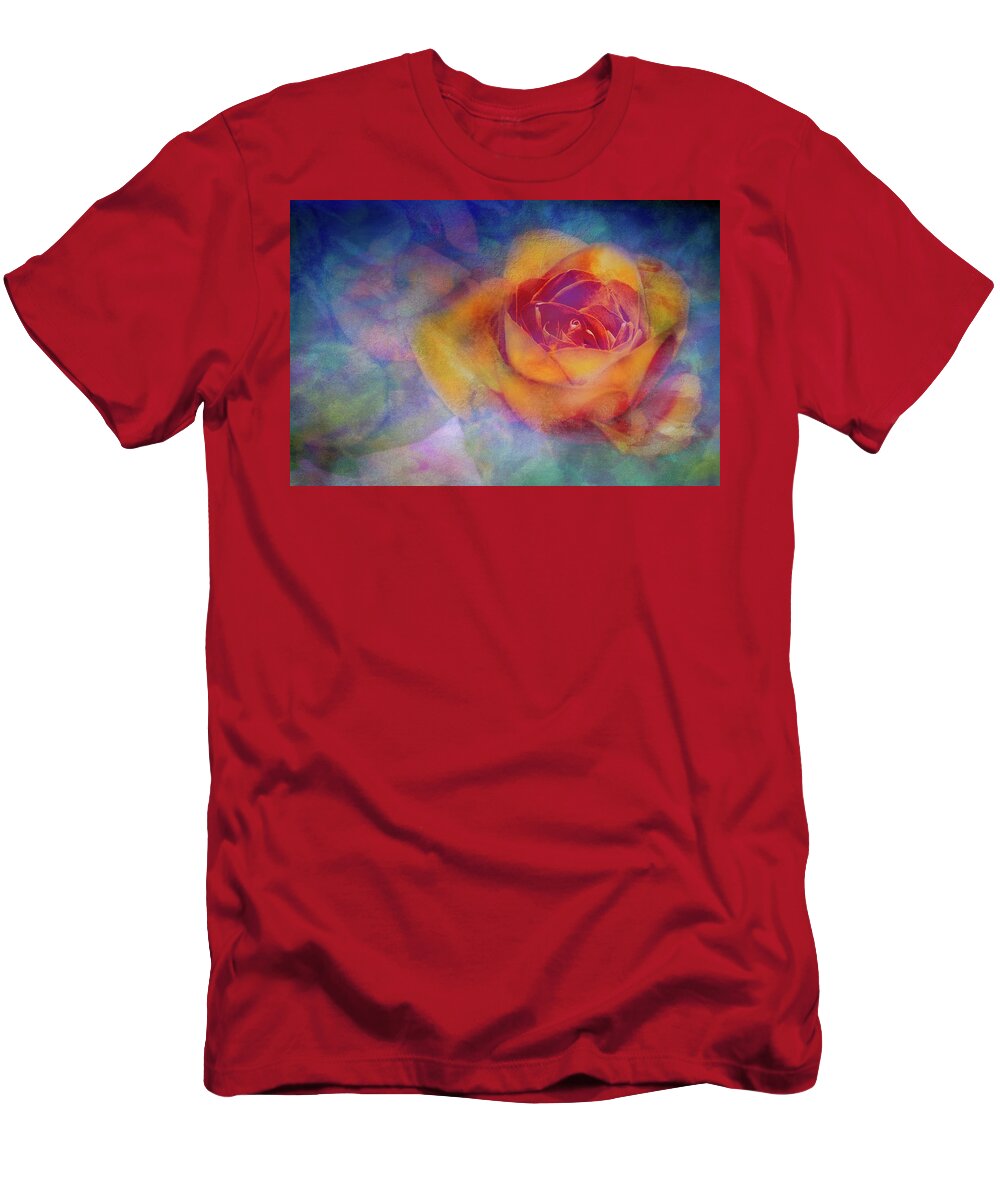 Flowers T-Shirt featuring the painting Do not watch the petals fall by Ches Black