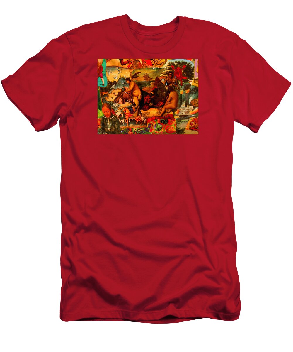  T-Shirt featuring the painting Down By The River by Steve Fields