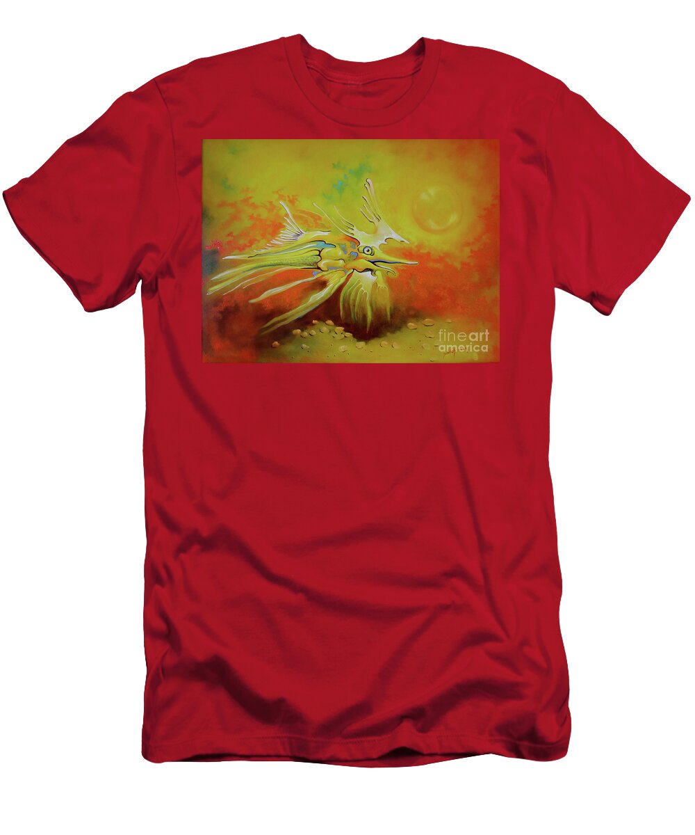Animals T-Shirt featuring the painting Dragonfish by Alexa Szlavics