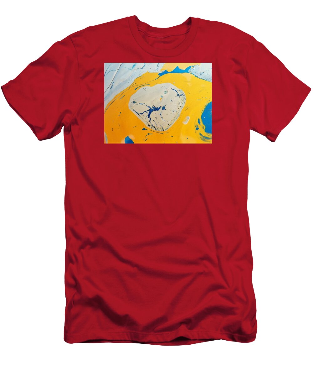 Abstract T-Shirt featuring the painting Dry Drip Ranch by Gyula Julian Lovas