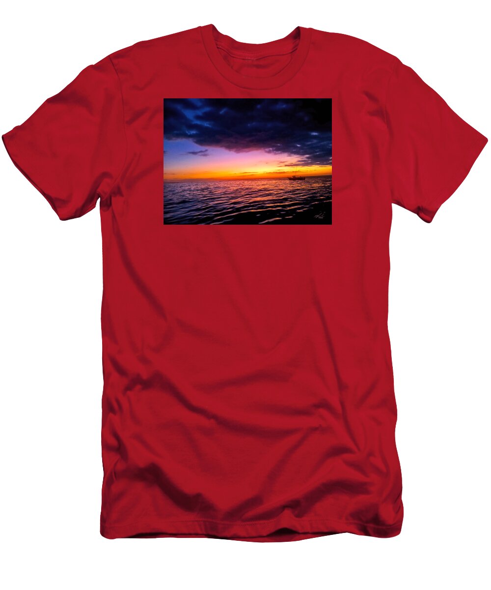 Landscape T-Shirt featuring the photograph Early Morning Boat by Michael Blaine