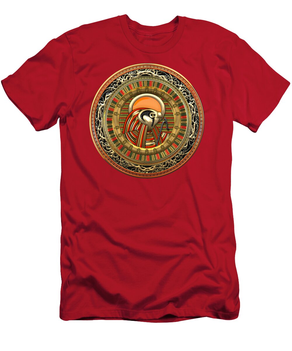 'treasure Trove' Collection By Serge Averbukh T-Shirt featuring the digital art Egyptian Sun God Ra by Serge Averbukh