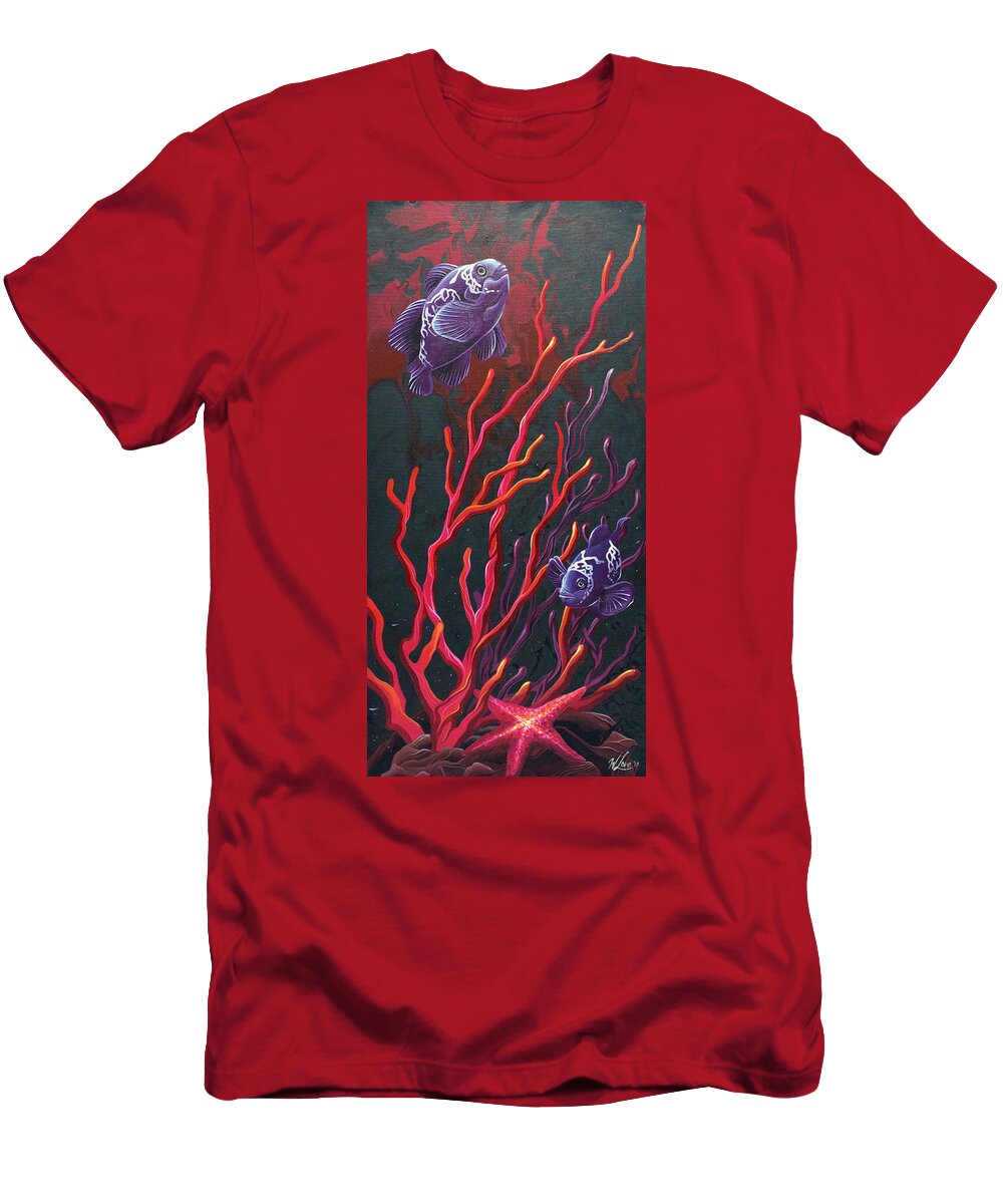 Acrylic Painting T-Shirt featuring the painting Electric Clown by William Love