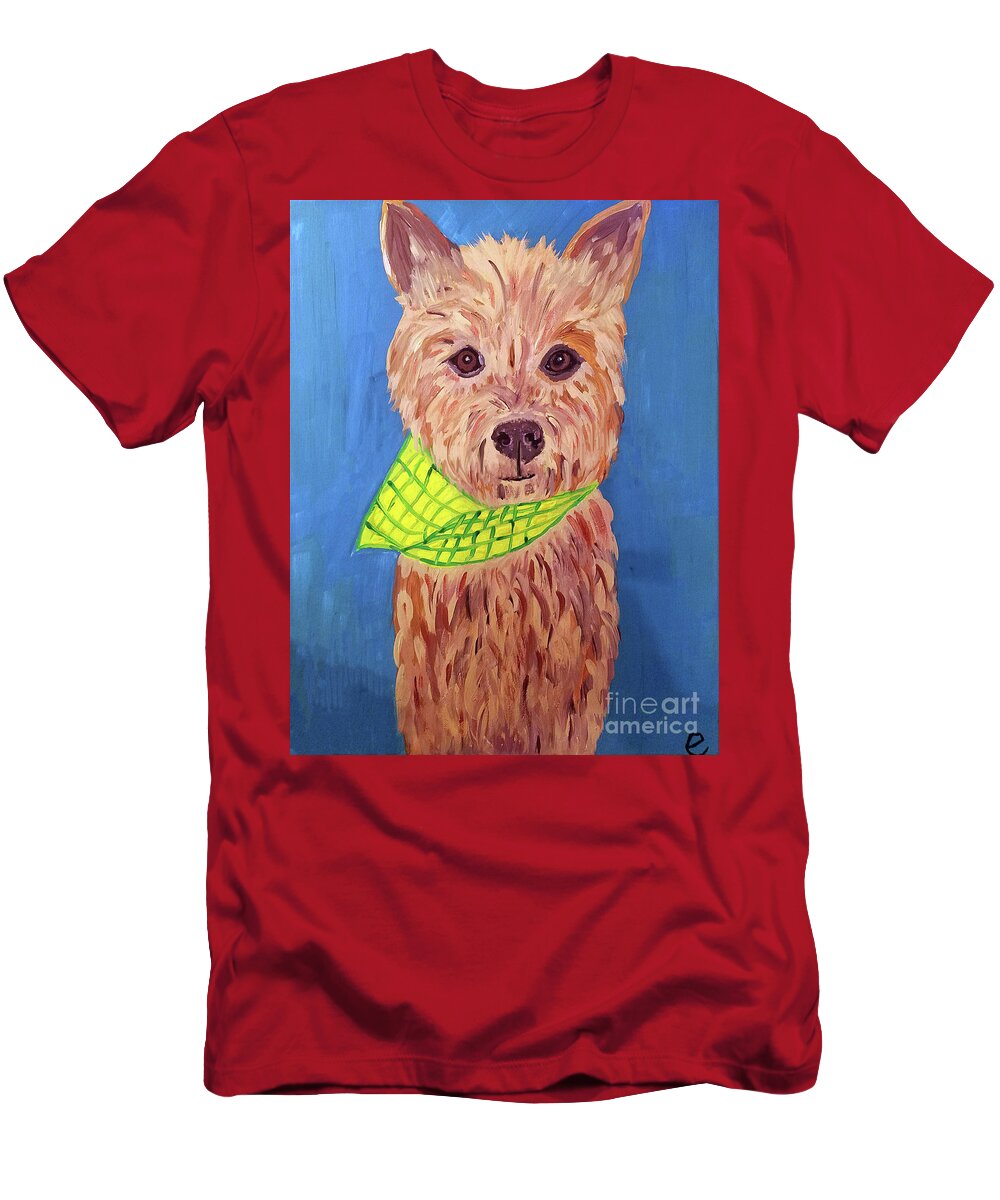 Dog T-Shirt featuring the painting Ellis Date With Paint Mar 19 by Ania M Milo