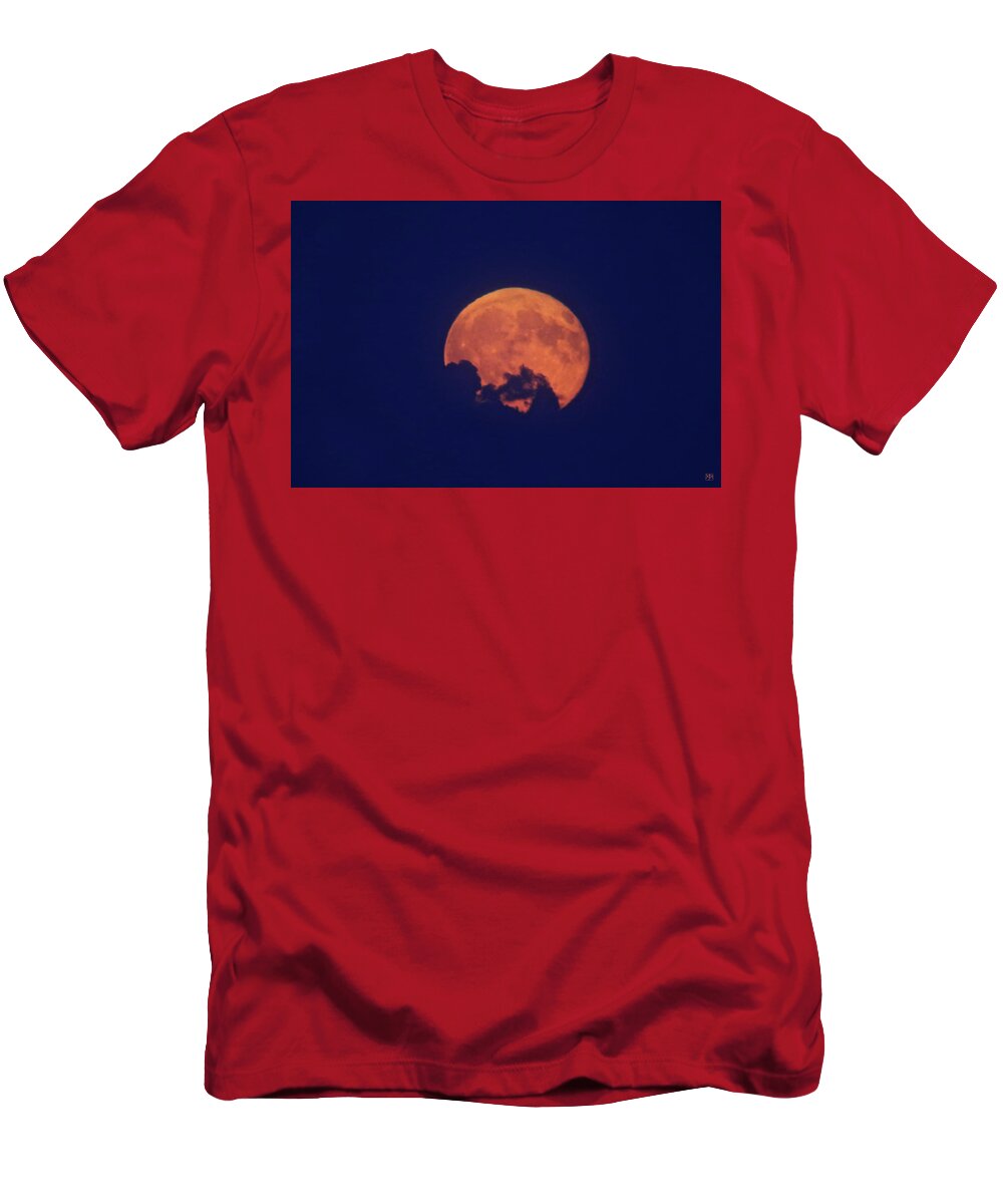Moon T-Shirt featuring the photograph Emerging Moon by John Meader