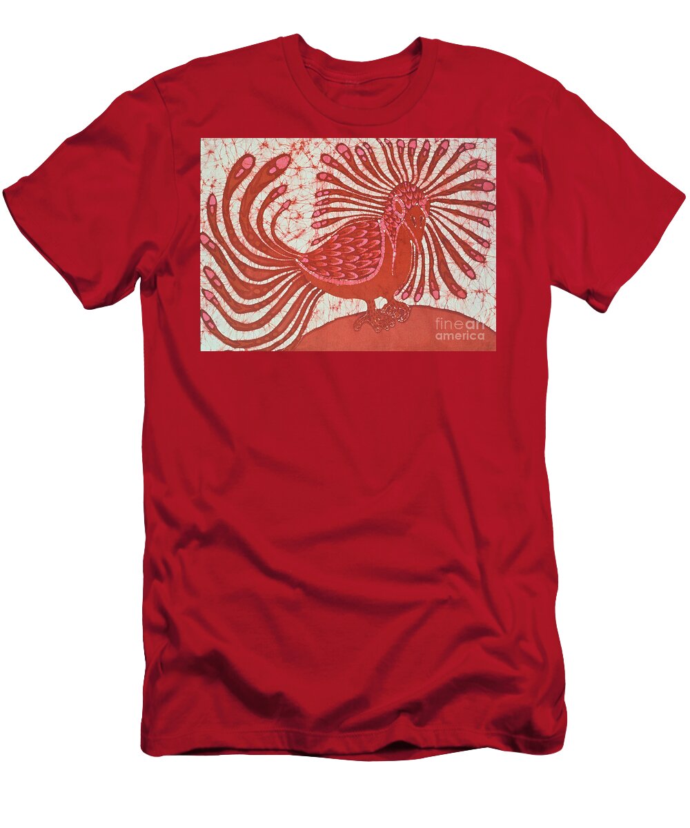  Batik T-Shirt featuring the tapestry - textile Energy Bird by Carol Law Conklin