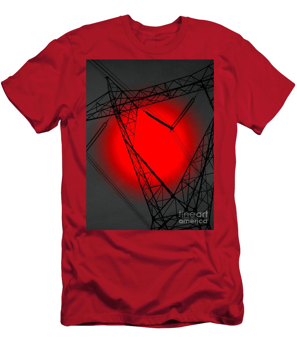 Pylons T-Shirt featuring the photograph Energy by Elfriede Fulda