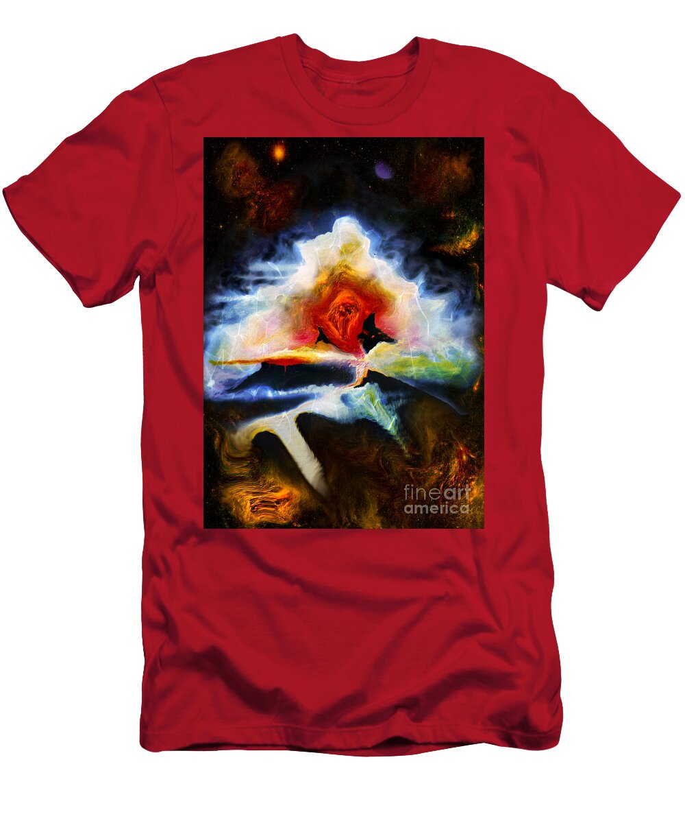 Painting T-Shirt featuring the painting Eruption by David Neace