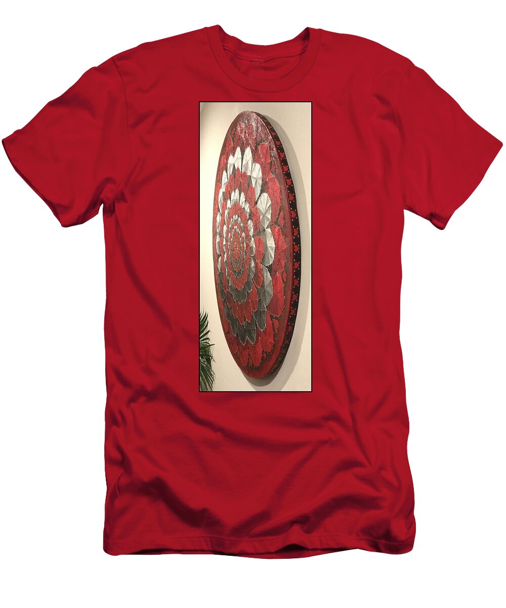  T-Shirt featuring the painting Eternal Hearts by James Lanigan Thompson MFA