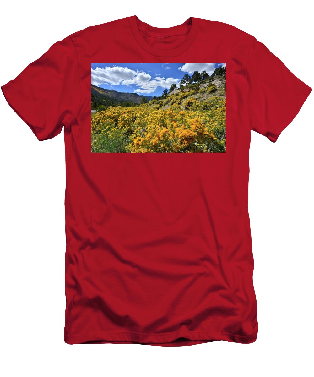 Humboldt-toiyabe National Forest T-Shirt featuring the photograph Fall Colors Come to Mt. Charleston by Ray Mathis