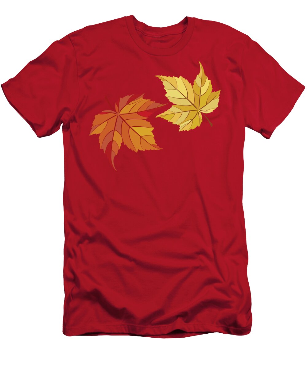 Texture T-Shirt featuring the mixed media Fall Fire by Amanda Jane
