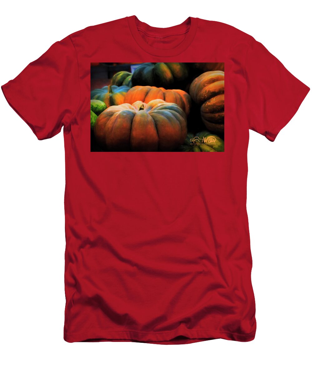 Fall T-Shirt featuring the digital art Fall Produce by Barry Wills