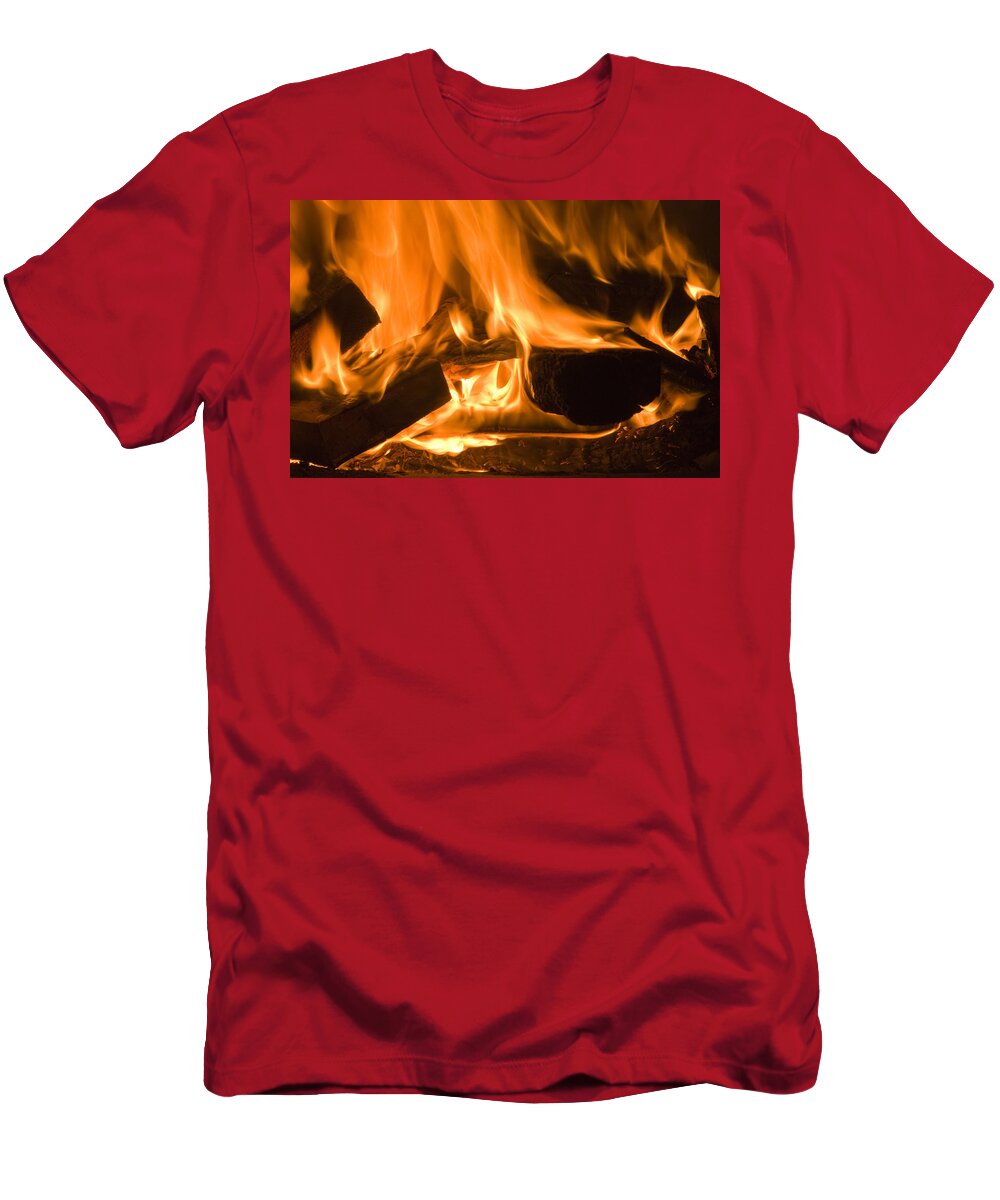 Inferno T-Shirt featuring the photograph Fire Place background by Michalakis Ppalis